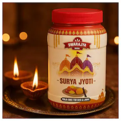 Swarajya India Traditional Pooja Ghee for Diyas &amp;amp; Havans | 1 L
