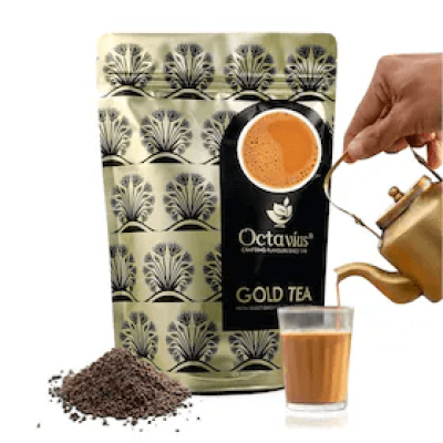 Octavius | Gold Tea - 1Kg | 15% Darjeeling Long Leaf | Black Tea | Blend of Darjeeling &amp;amp; Assam Tea | Loose Tea | Strong Chai | Tea Powder | Chai Patti 1 kg | Garden Fresh Tea | Tea 1 Kg