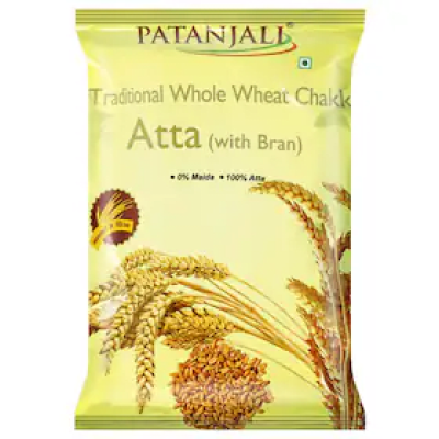 Patanjali Chakki Whole Wheat With Bran Atta 10 kg