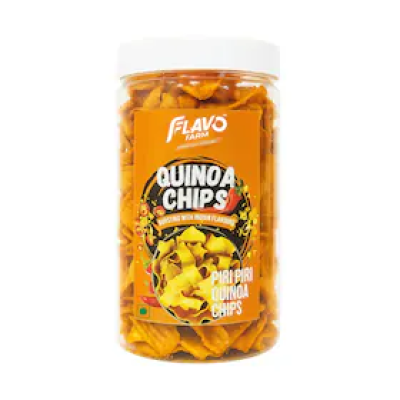 FlavoFarm Piri Piri Quinoa Chips | Superfood &amp;amp; Protein-Rich Snack | 150g