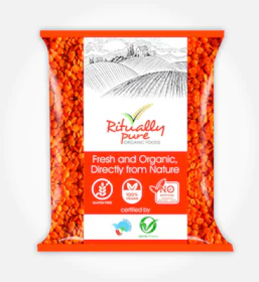 Ritually Pure 100% Organic Pulses | Masoor Lal Dal | Masoor Split | 500 Gm pack